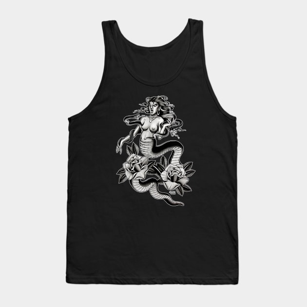 Tattoo - Naga Half Snake-Half Woman Tank Top by Guru